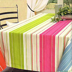 French Basque tablecloth, coated (Cap Breton, galet) - Click Image to Close